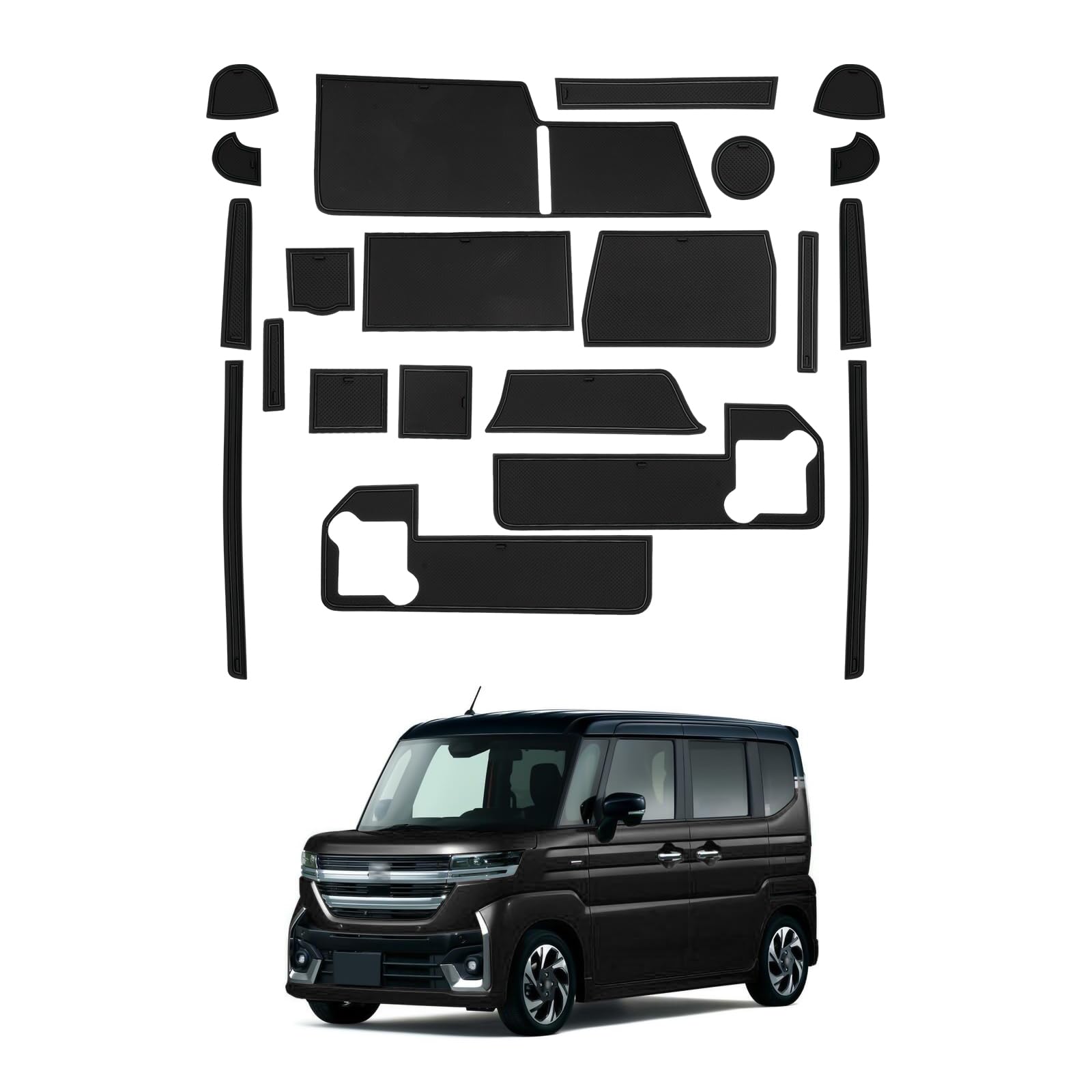 

Эксклюзивный интерьерный резиновый коврик Suzuki Gear Коврик для консоли Коврик для дверного кармана Внутренние детали Детали коврика Дизайн аксессуаров [LFOTPP] Spacia/Spacia Custom/Spacia
