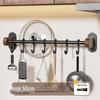 Danle No-Drill Wall-Mounted Kitchen Storage Rack with Hooks