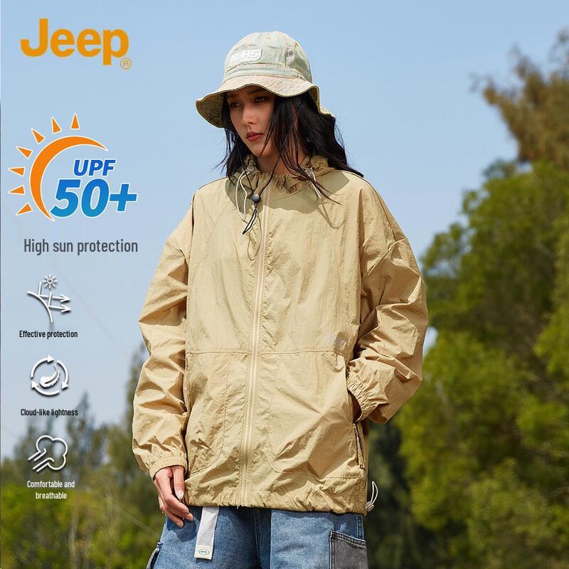 JEEP Men s Lightweight Hooded Sun Protection Jacket M