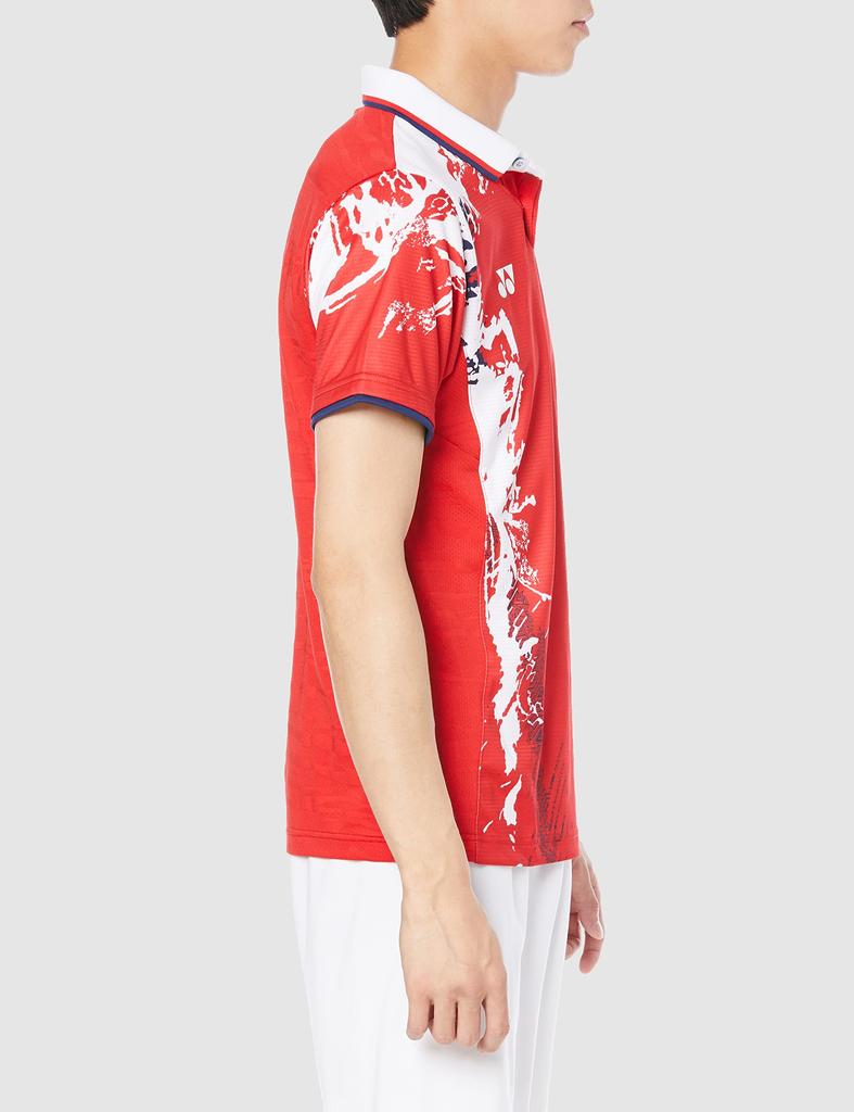 YONEX Short Sleeve Game Shirt Ruby Red Size S Men's (Fit Style), (338),