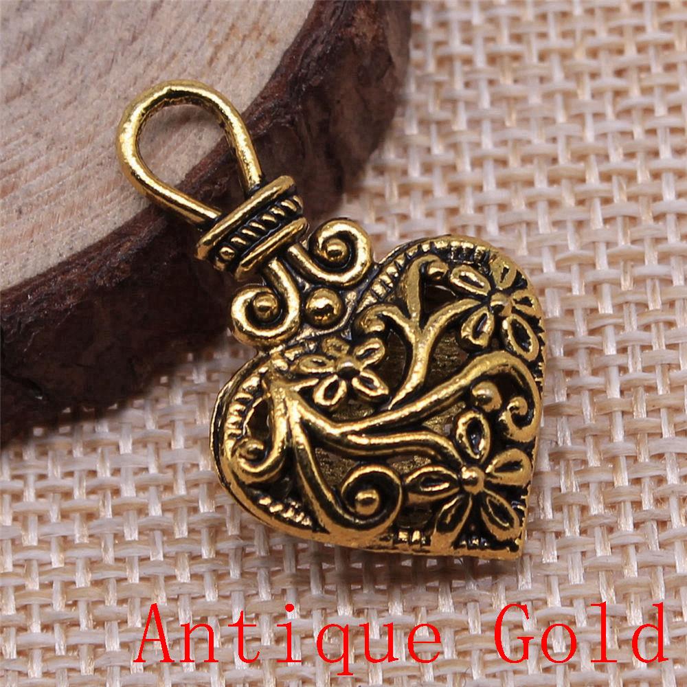 Big Heart Shaped Charms Pendant For Bracelet Necklace Jewelry Making Craft Findings
