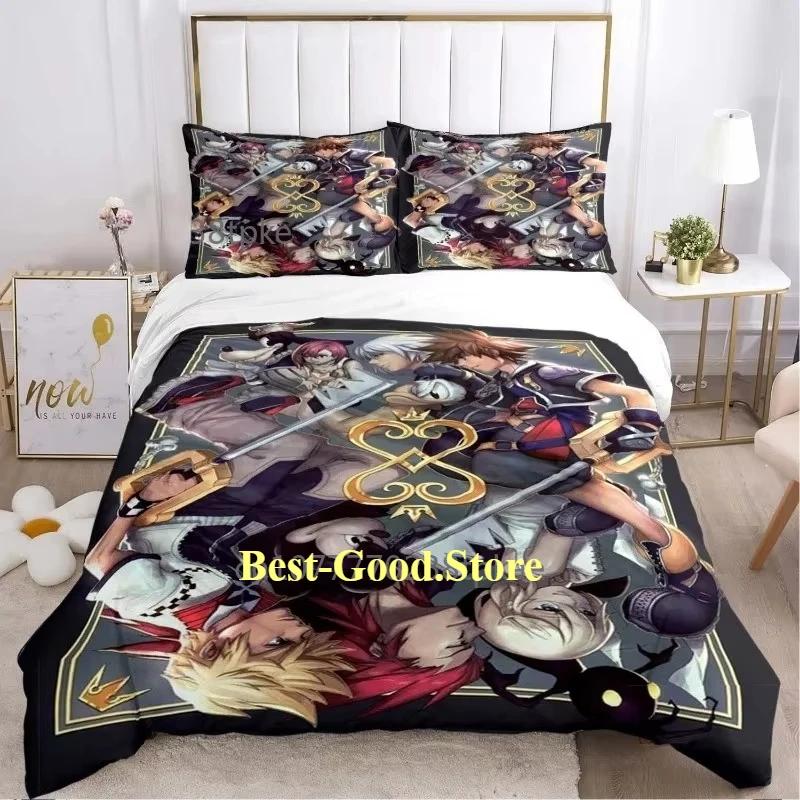 

Fashion 3d Print Anime Game Kingdom Heart Beding Set Single Twin Ful Quen King-Sized Dimensionsd Dimensions Bed Linen Set Adult People Kid Bedrom 100*200cm Single