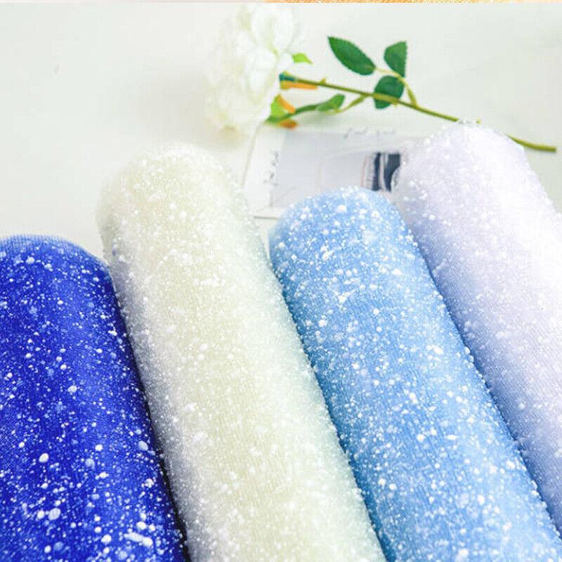 50cmx4yard Roll Beautiful Silk Screen Flower Packaging Gauze Snow Dot Yarn Net Bouquet Pack Gift Wrappging Soft Clear roll Yarn
