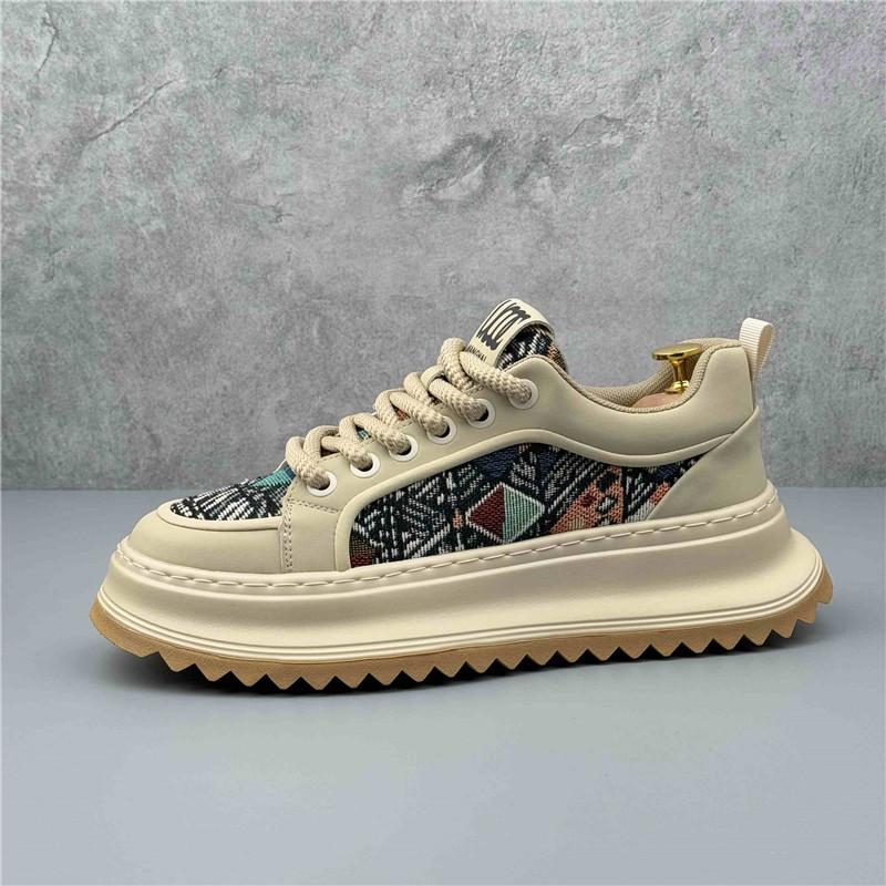 Neue Designer Herren Mixed Patchwork All Match Dicke Sohle Causal Schuhe Flats Mokassins Herren Walking Sneakers Zapatos Hombre