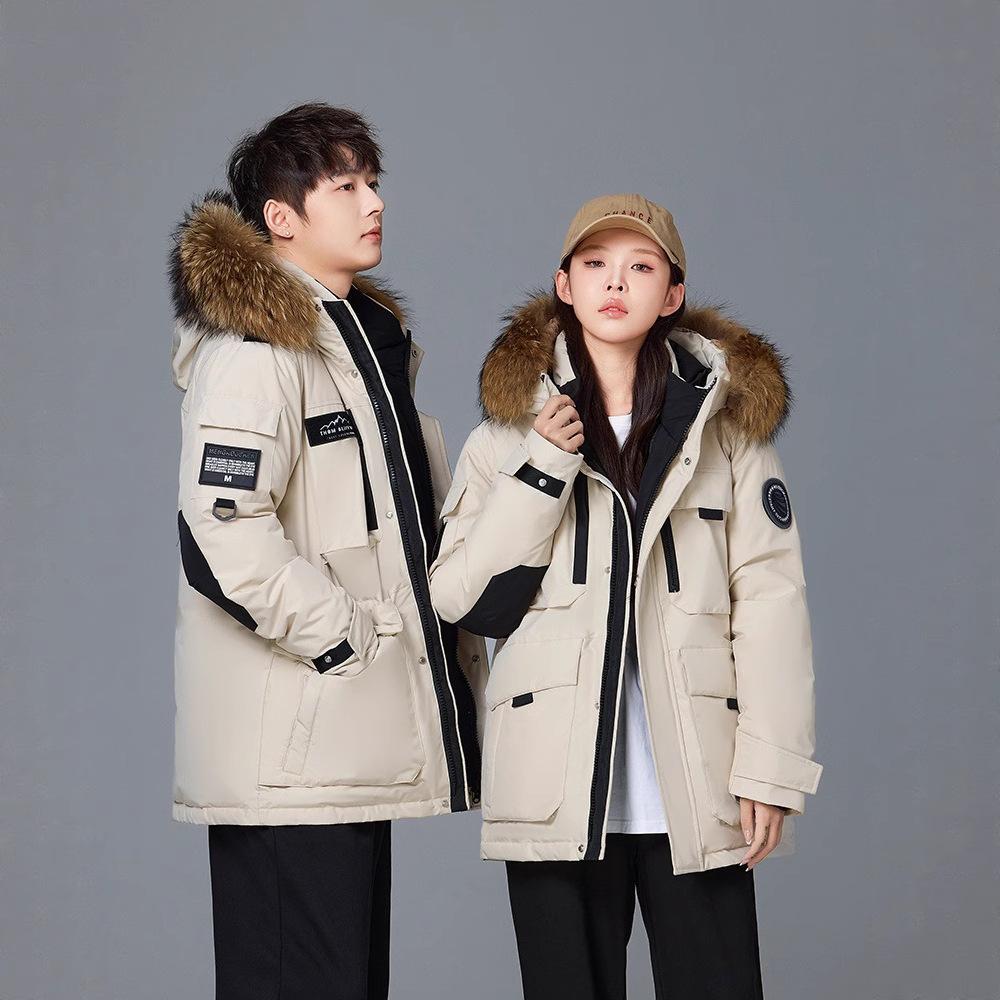 Winter new goose down jacket men's and women's jacket outdoor extreme cold thickened couple Parker tooling jacket
