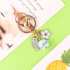 Sakura Ceramic Lucky Cat Pendant Keychain - Cute & Fashionable DIY Accessory