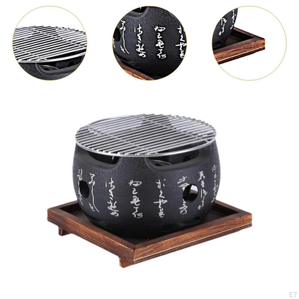 Japanese Style Barbecue Grill BBQ Plate,Barbecue Tool Accessories,Tabletop,Food Charcoal