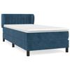 3127581 vidaXL Divan Bed and Mattress Dark Blue 80x200 Cm Velvet