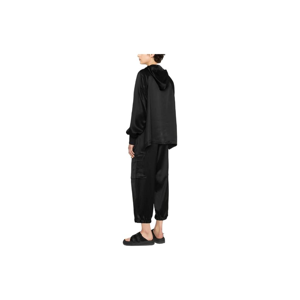 Y-3 Solid Color Waist Cinched Multi Pocket Casual Long Pants Women bottoms Black H63038