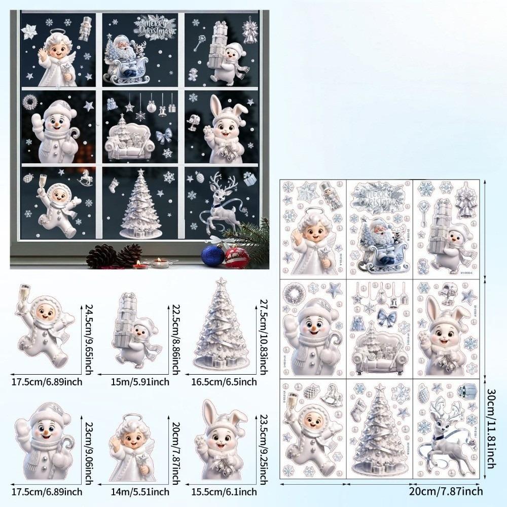 Waterproof Glass Window Sticker DIY Xmas Party Door Stickers Window Decoration