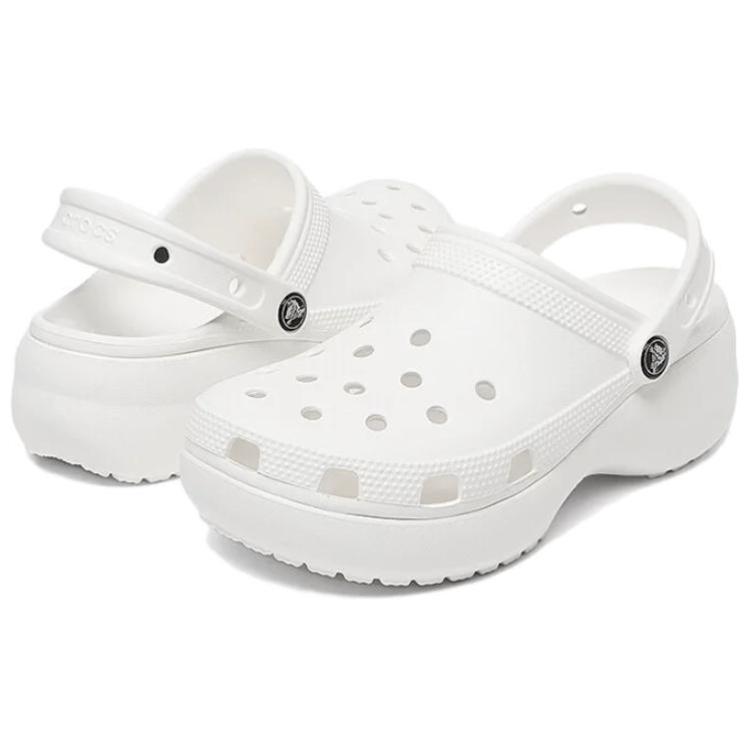 Crocs Classic Platform Clog EVA Comfortable Versatile Classic Breathable Thick Sole Increased Height Clogs Women clogs White 206750
