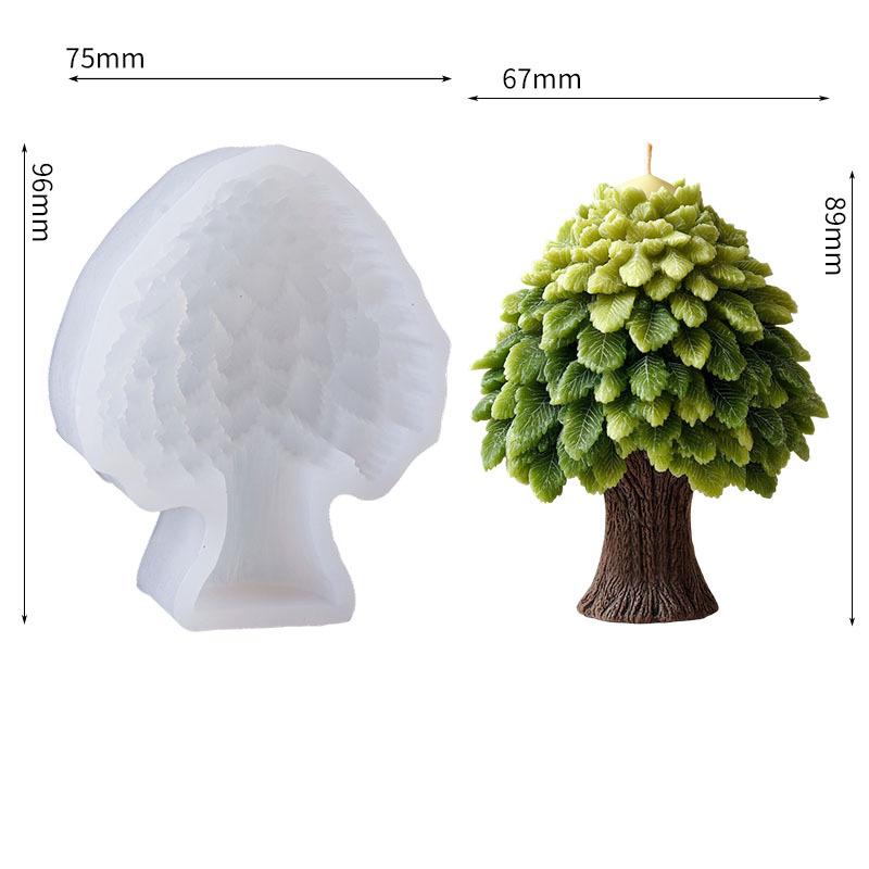 

Silicone Mold For Artificial Tree Scented Candles DIY Handmade Artificial Tree Resin Casting Mold білий