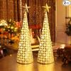 European Metal Christmas Tree Candle Holder Holiday Decoration Tea Light Cup Table Holiday Party Home Decoration Accessories