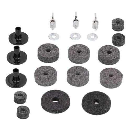 21-Piece Cymbal Felt Set, Clutch Bracket Tube Drum Accessories, Fiber Felt, Specially Designed for Fixing C-Pieces on Drums