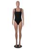 Women's Solid Color U-Neck Sleeveless Tank Top Bodysuit