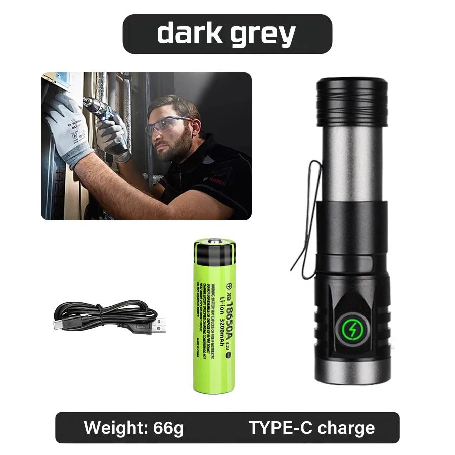 High-power 4 XPG+LED Flashlight 1000LM High-power Tactical Flashlight Outdoor Adventure Hiking Emergency Lighting Lantern Torch