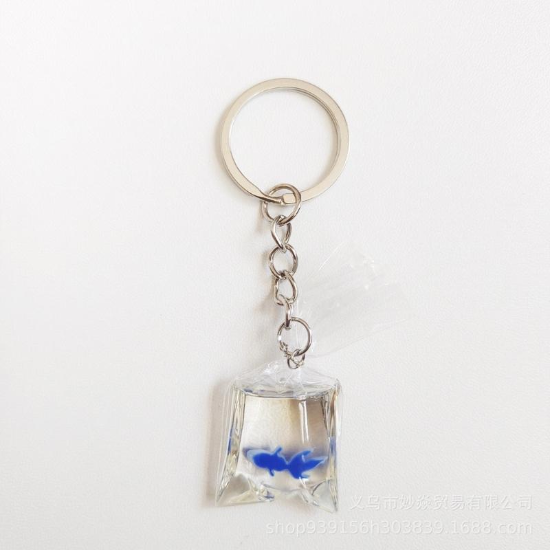 Collier Créatif Poisson Rouge Carpe Poisson Sac d'Eau Transparent Pendentif Poisson Colliers Chaîne de Clavicule Porte-Bonheur Japonais Collier