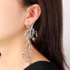 Fashion Jewelry, Versatile Metal Personality Coral Left And Right Asymmetrical Long Earrings Earrings