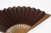 Large Size Folding Handcrafted by Kyoto with Fan In a Wooden [Hasegawa] Fan, Artisans, Case, Box, Brown.