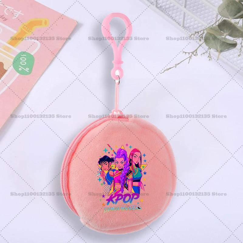 Kpop Demon Hunter Coin Purse Cute Boys Girls Portable Wallet Minnie Cartoon Printed ID Card Storage Bag Children Birthday Gifts