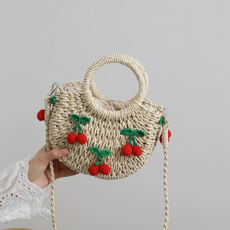 Bohemian Style Straw Handbag High Quality Multi Functional Shopping Bag Suitable For Travel and Vacation KTB