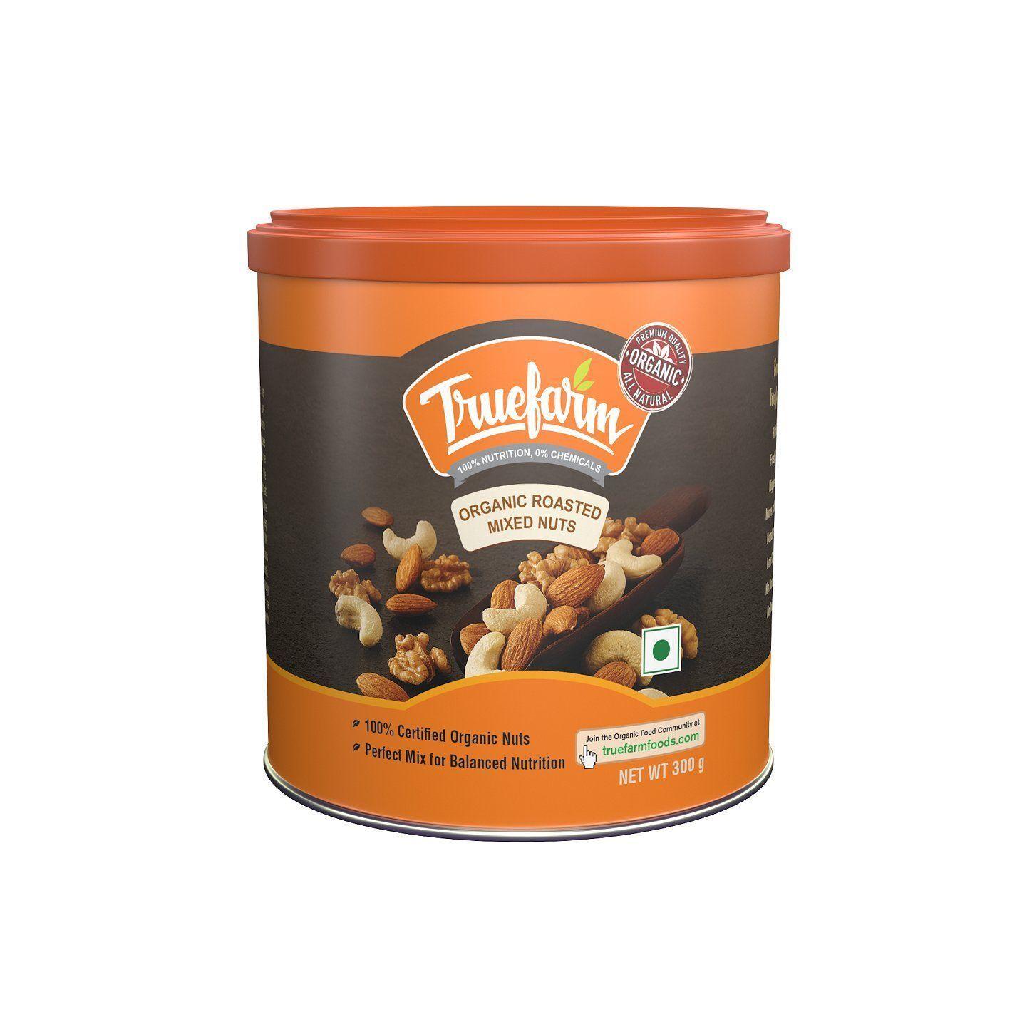 

Смесь орешков жареных (300 г), Organic Roasted Mixed Nuts, Truefarm