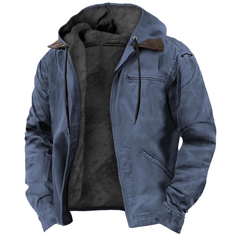 3D Mehrfarbig Digitaldruck Kapuzenpullover mit Braunem Futter - Baumwolljacke für Europa und Amerika
