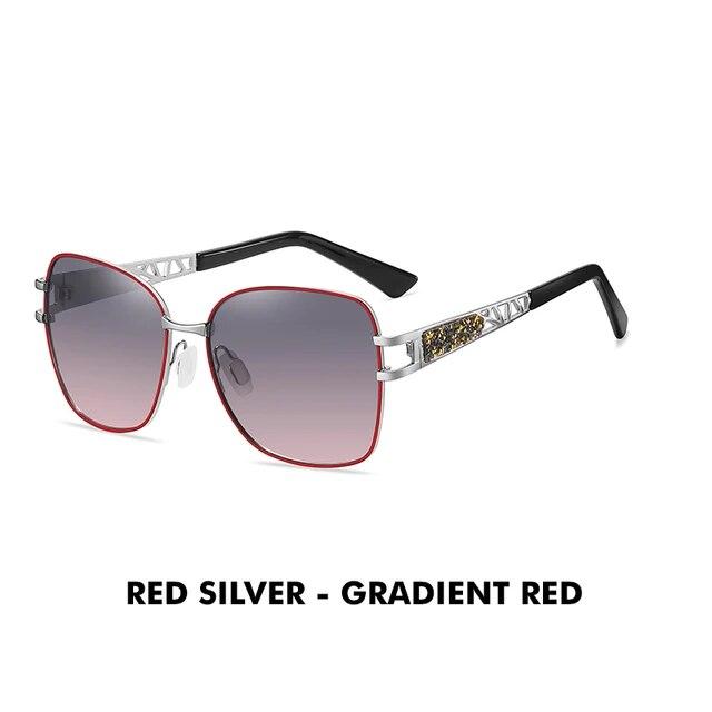 LIOUMO Elegant Polarized Sunglasses Women 2024 Brand Designer Fashion Glasses Women Diamond Eyewear Gradient Shades zonnebril