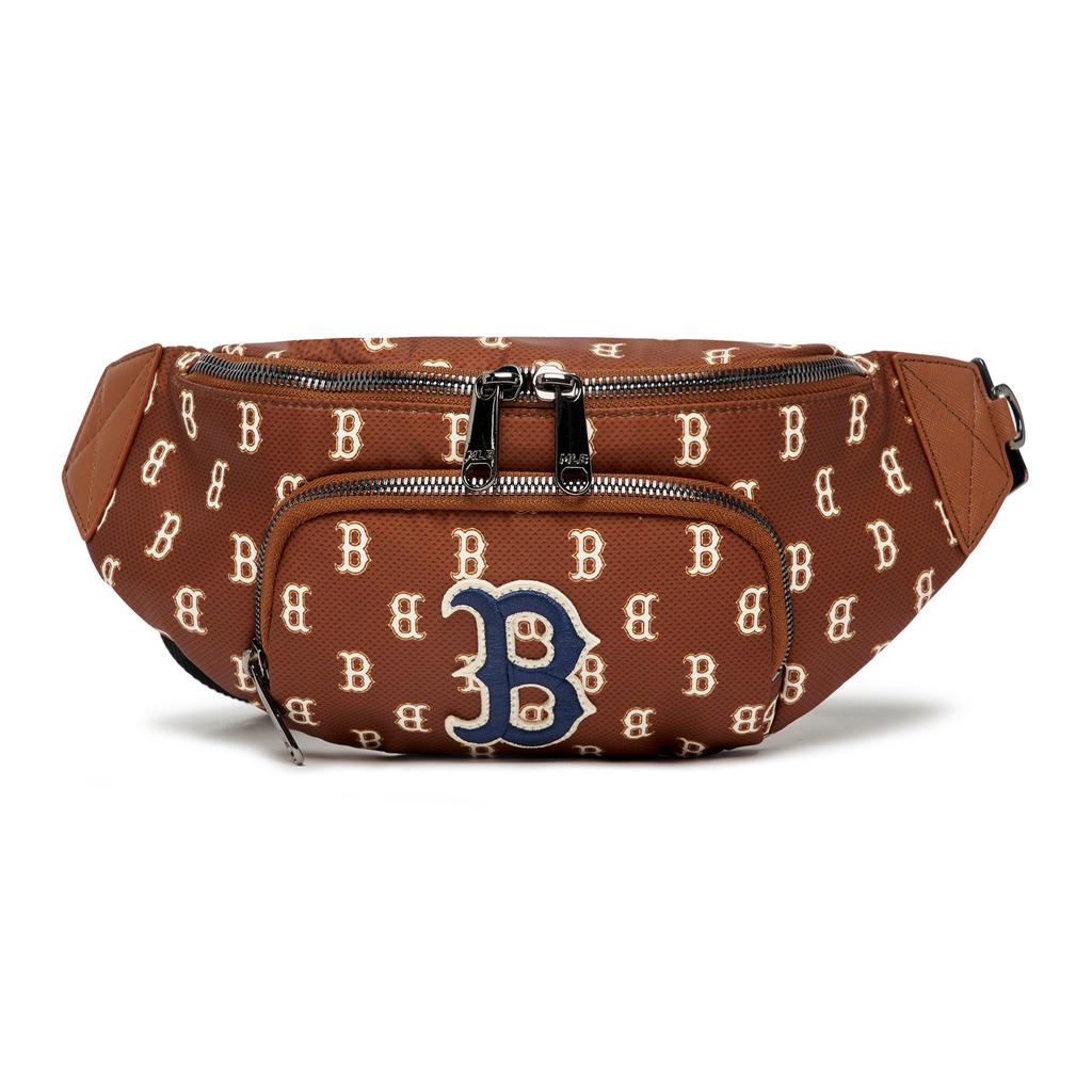 New MLB Monogram Collection Polyester Combo Bag Crossbody Bags Fanny Pack Regular Unisex Brown 3AHSM012N-43BRD