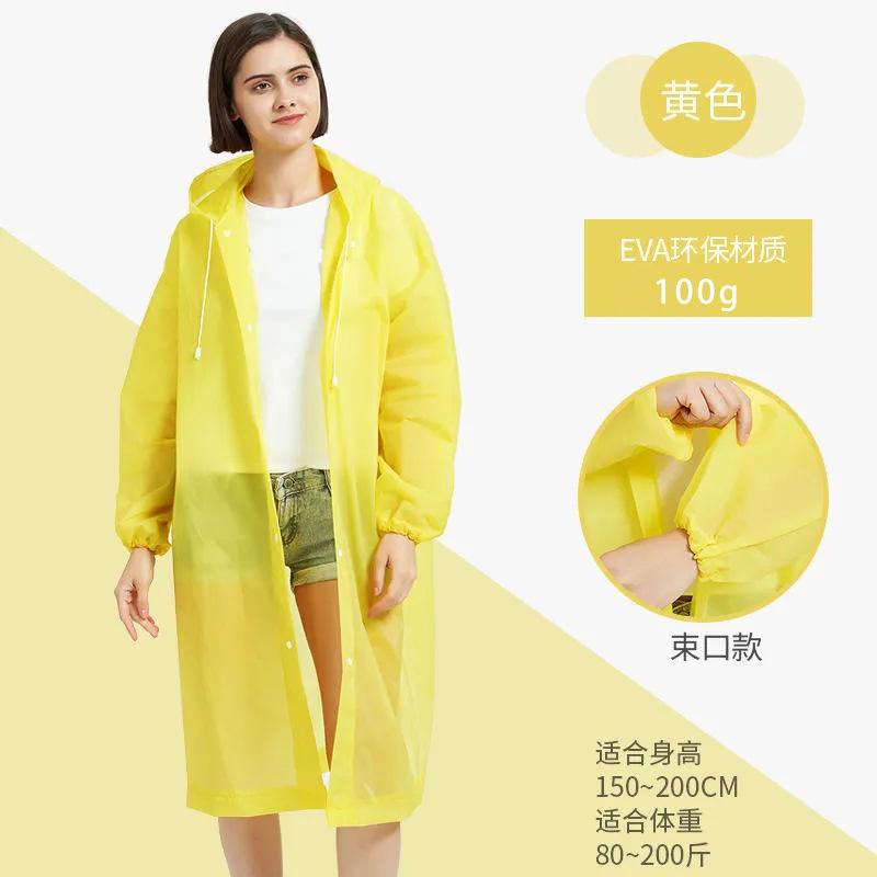 Adult Men's and Women's Ponchos, Thickened Non-disposable EVA Raincoats, Easy To Carry for Outdoor Play, One-piece Raincoats, Flat Mouth