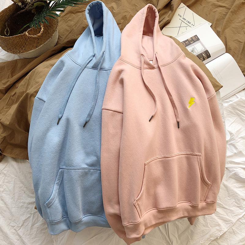 2026 Trendy Korean Style Women's Hoodie - Casual Hong Kong Style Plus Size Jacket for Couples