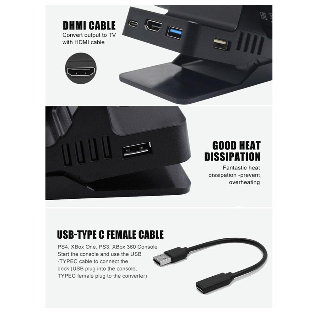 TOPWOLF For Nintendo Switch/Switch OLED Game Console Charging Base TV Screen Projection Video Converter