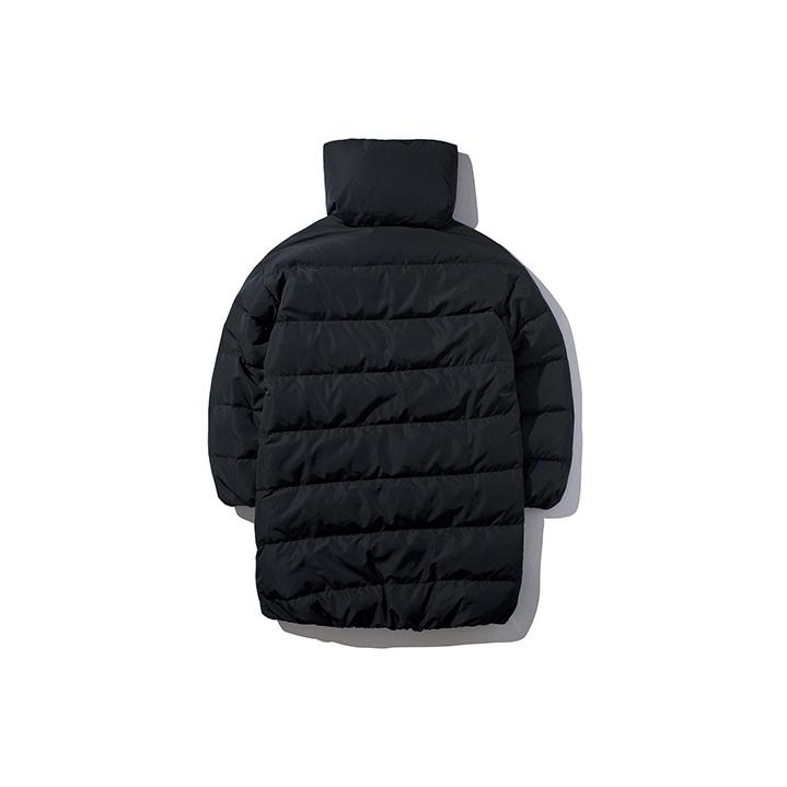 Li Ning Warm Stand Collar Mid-Length Down Jacket Women Outerwear Black AYMP074-3