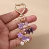 Hanger Enamel Butterfly Keychain Zinc Zinc Alloy Bag Charm Trendy Flower Pendant  Women