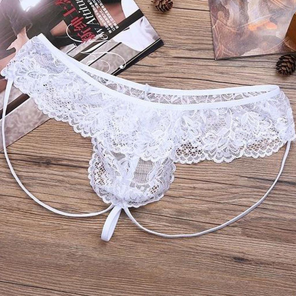 Sexy muži Spodní prádlo Krajka G-string Bikiny Spodní prádlo Spodní kalhotky Nightclub Stage