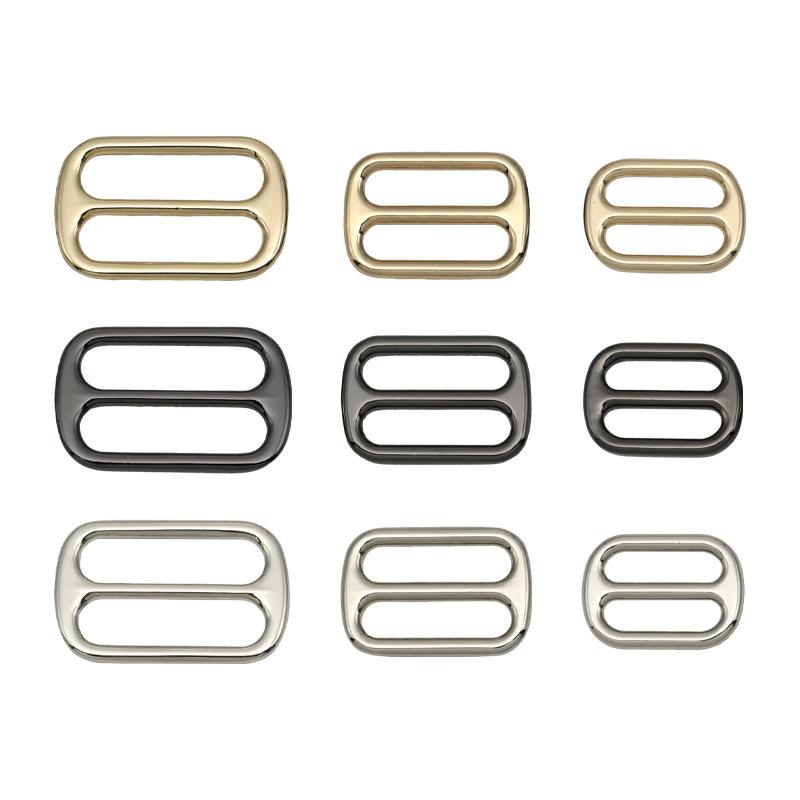 Metal Three Glide Slide Buckle 1Pcs Wear Resistant for DIY Leather Craft Gift Bag Strap Belt Decorative Webbing