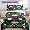 3pcs Duvet Cover Set (1*Duvet Cover + 2*Pillowcase, Without Core), Borussia Monchengladbach Print Soft All‑Season Bedding Set, Home Bedroom Decor Gift