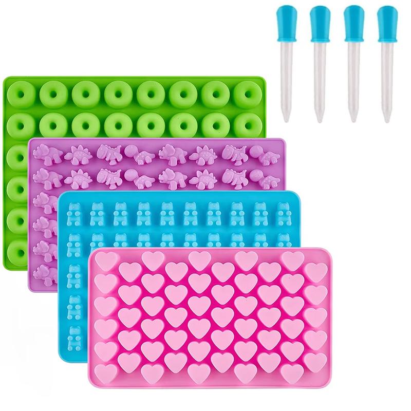 Gummy Worm Soft Candy Silicone Mold DIY Chocolate Candy Pudding Biscuit Ice Grid Tray for Fruit Snack Non-Stick Baking Mold