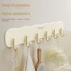Wall Mounted Six Rows Hooks Heavy Duty Kitchen Storage Hook Towels Robe Hook  Home Organization