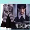 Addams Cosplay Costume School Uniform Dress Halloween Party Gifts