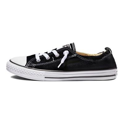 Chuck Taylor All Star Shoreline Slip Minimalista Versátil Tênis de Lona de Cano Baixo Infantil Preto Branco 647741F