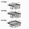 BEISHI Wall Mounted Foldable Aluminum Sock Drying Rack Windproof Clips Clothespin Towel Bra Laundry Hanger Bathroom Accessories