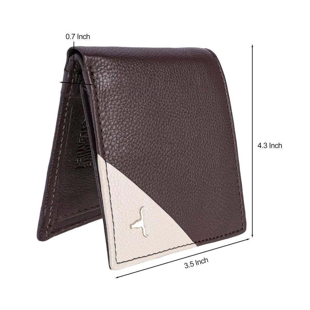 Mike Brown/Sand Leather Wallet for Men
