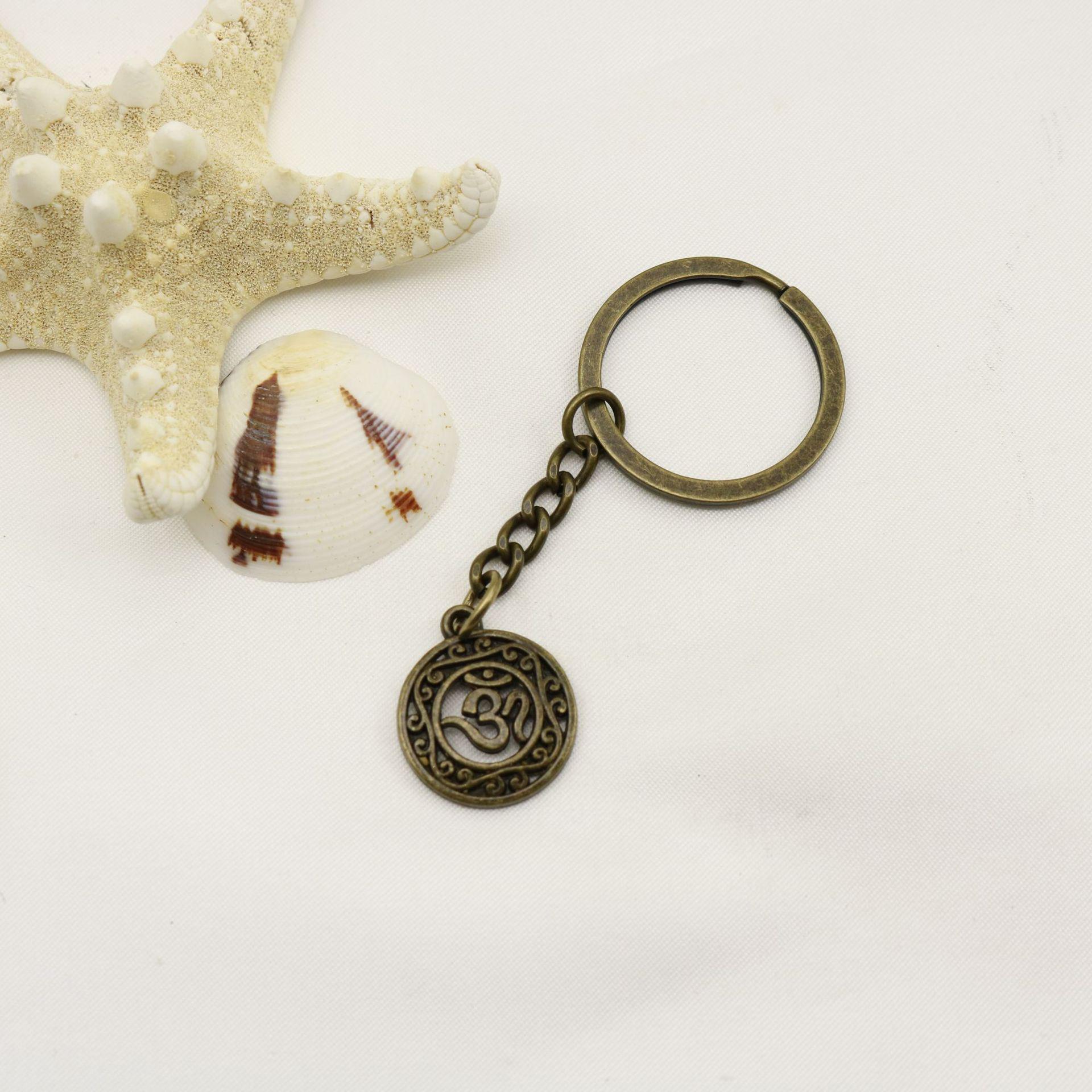 Hot Selling Simple OM Symbol Jewelry Keychain Pendant