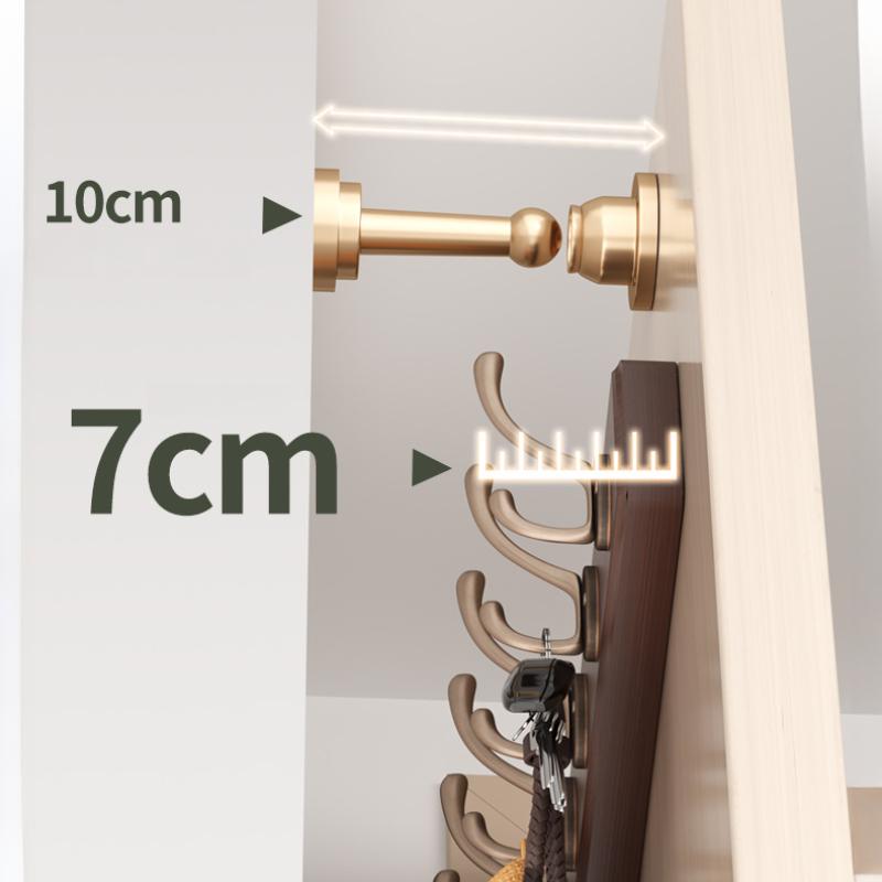 Rustic Wall Mounted Coat Rack, Pine Solid Wood Metal Hook Hanger for Hanging Clothes Robes Towels Coats,Wooden Heavy Duty Coat Rack for Wall