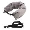 Travel Neck Pillow Stuffable with Adjustable Strap U Shape Soft Packable Fillable Travel Pillow Storage Bag Grey