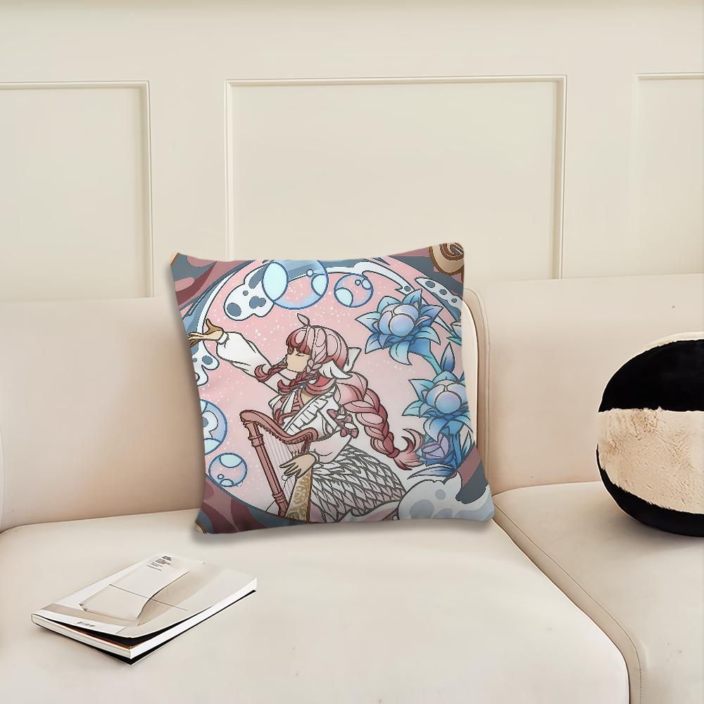 Game Genshin Impact cute e cushion cover Pillow Cover Decoration Room Home Sofa living Office Car Nordic Simplicity