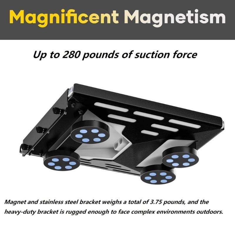 Rostfreier Magnetischer Montagehalter für Autos Boote 360° Verstellbar Antirutsch Allwetter Design Schnellverschluss Metallbasis