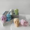Halloween Rose Skull Candle Silicone Mold DIY Skull Plaster Resin Mold Halloween Skull Flower Home Decoration Accessories Making Handmade Tools