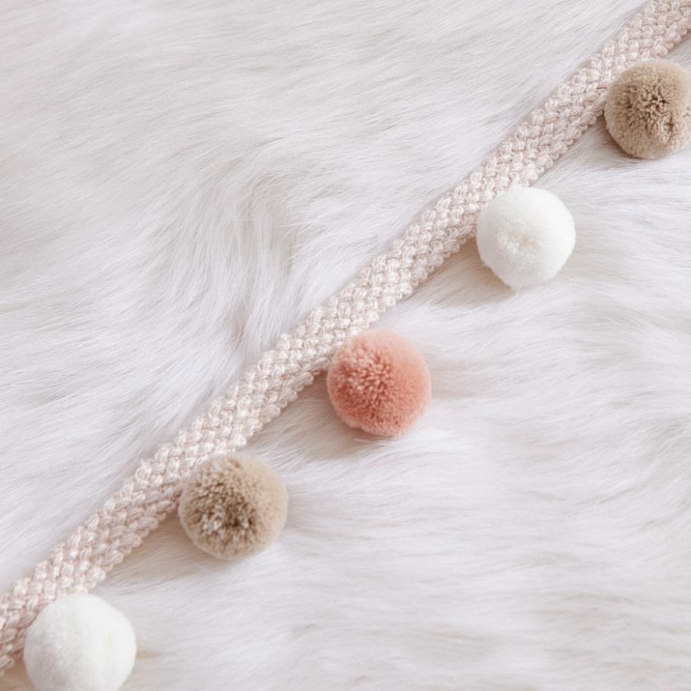 25M 3cm Ball Pom Pom Curtain Trim 5cm Width Pillow Decoration Pompom Tassel Tablecloth Edge DIY Craft Craft Ribbon